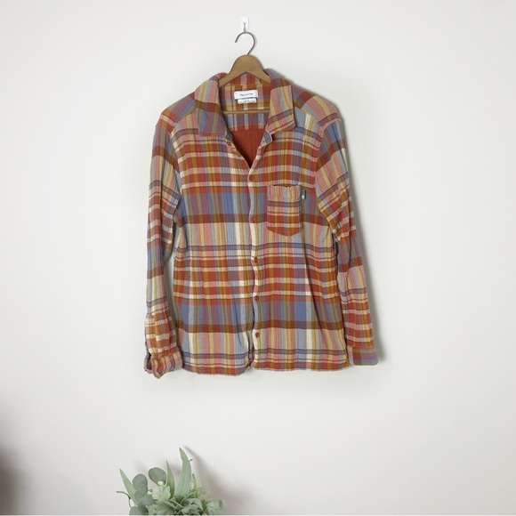 Urban Outfitters Other - [Urban Outfitters] Orange & Purple Plaid Print Button Down Long Sleeve Shirt